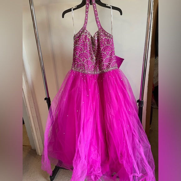 Magenta Dress with Sparkles - Picture 1 of 6